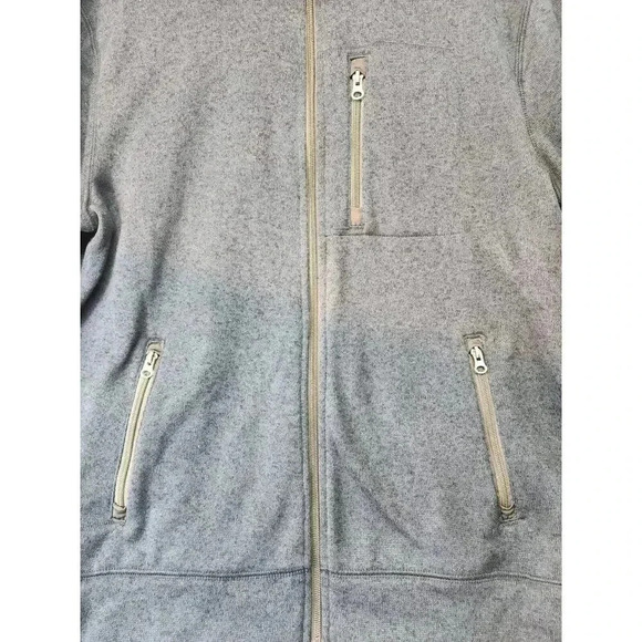 Sonoma Men’s XL Dark Blue Full Zip Fleece Jacket Stand Collar 3 Zip Pockets - Picture 7 of 10